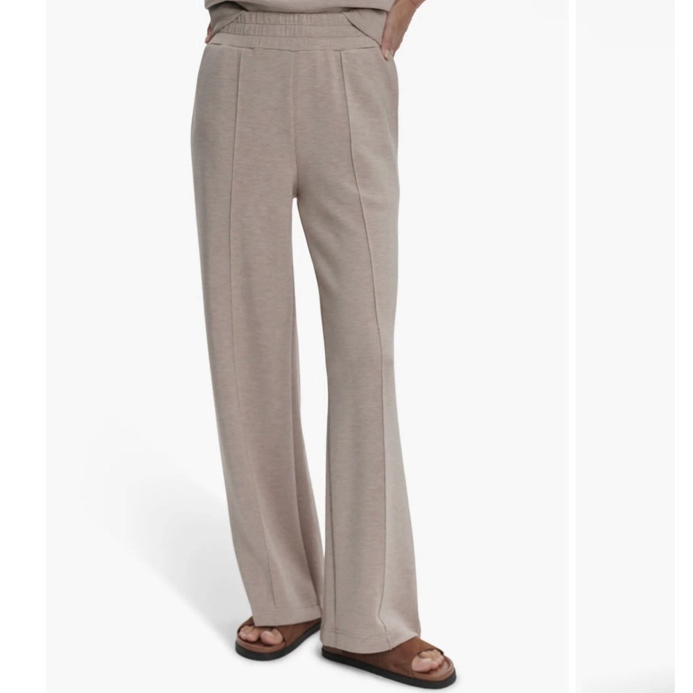 Varley Women's Double Soft Wide Leg Pant Taupe Brown Size XXS Yoga Gym Stretch